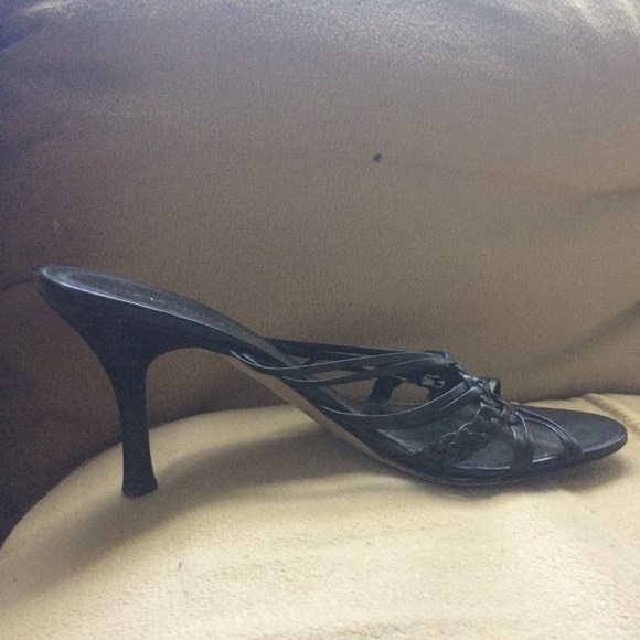 AK Anne Klein black sandal heels 8.5M - Picture 3 of 3